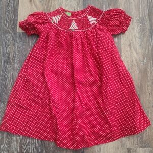 Classic Whimsy Smocked Embroidered Christmas Dress Size 18mo
